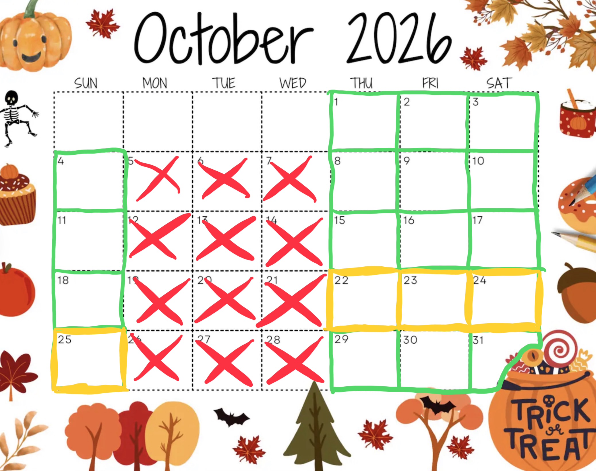 October 2026 availability 