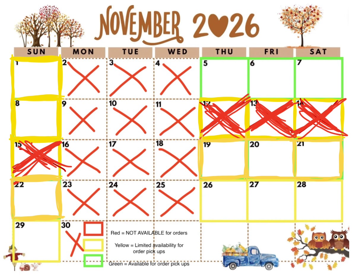 November 2026 Availability